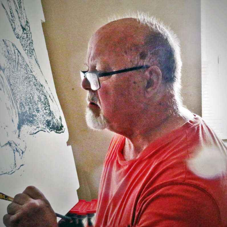 Jeff Cornish - The artist at work