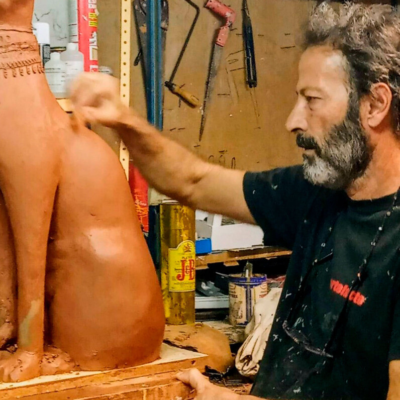 Jesús Campos - El artista trabajando