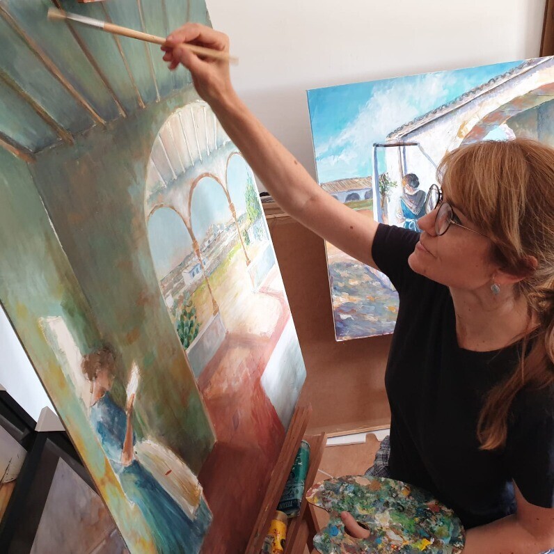 Joana Bisquert Mari - El artista trabajando