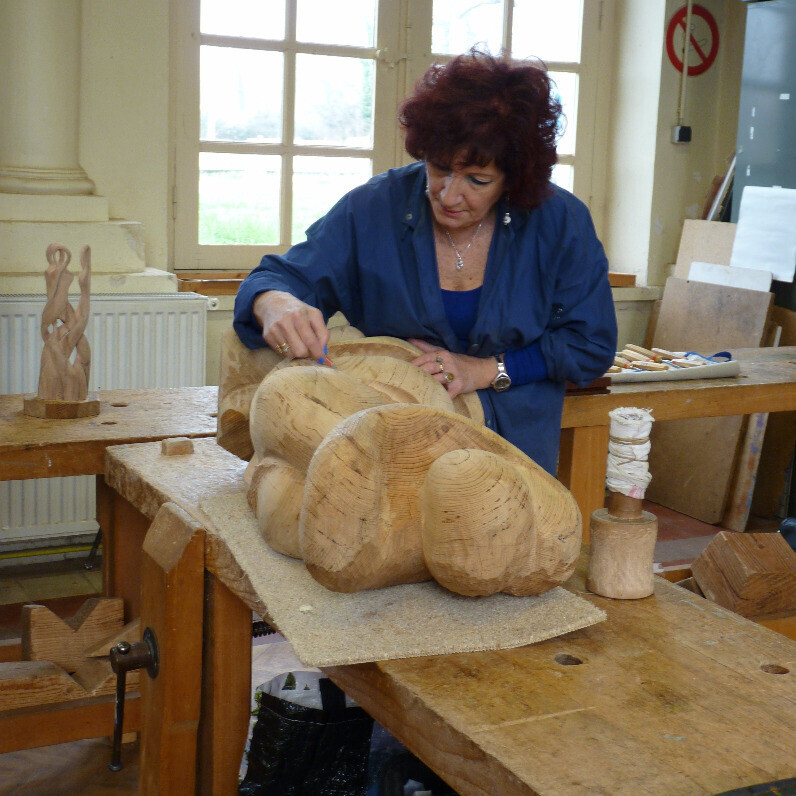 Joelle Couderc - L'artiste au travail