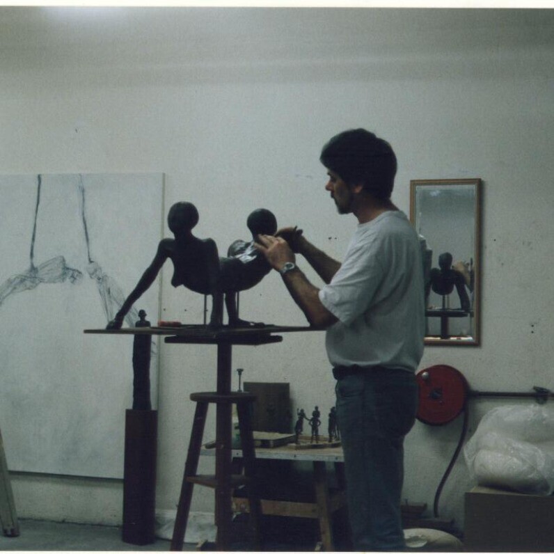 John Calder Gunn - The artist at work