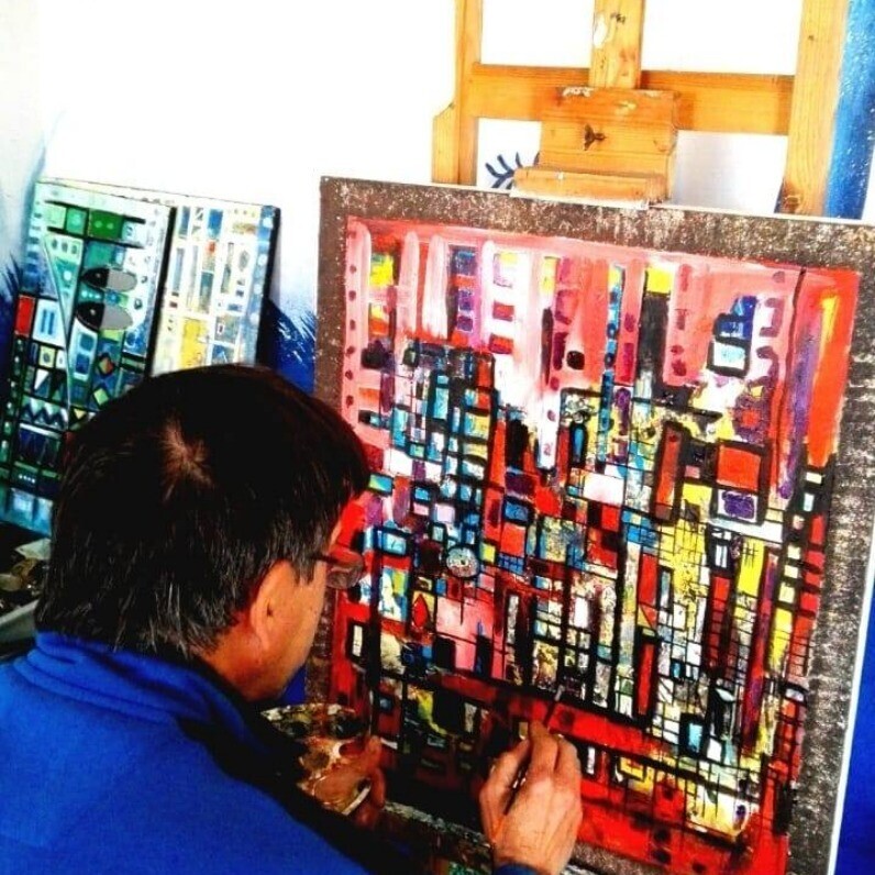 Jorge Manuel Santos - O artista no trabalho