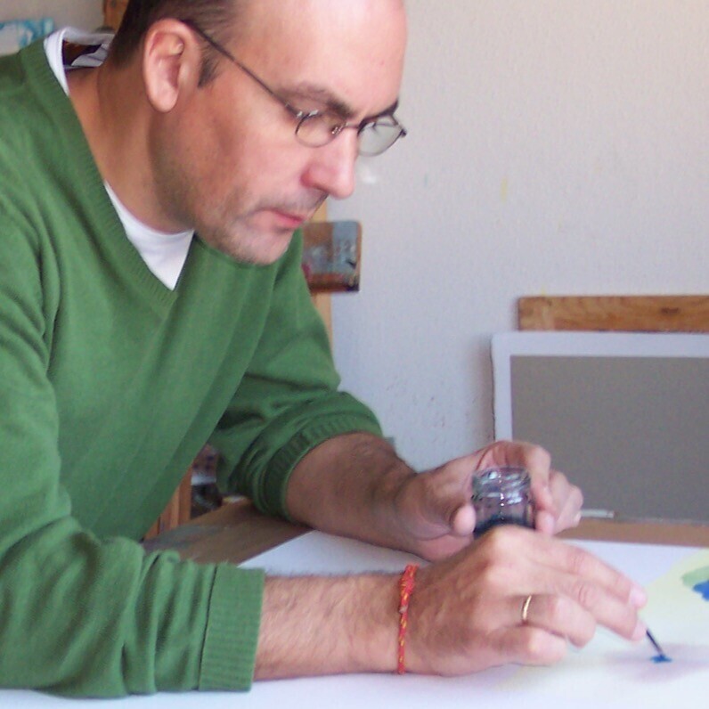 José Manuel Salazar - O artista no trabalho