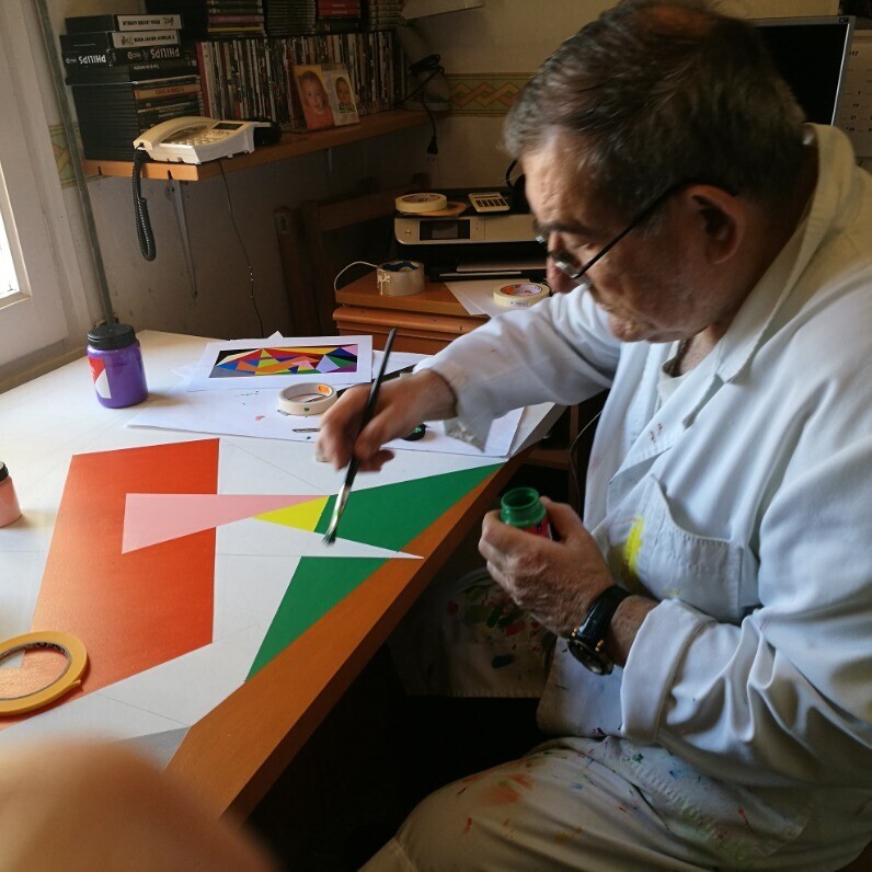 Jose Maria Palacin Calvo - El artista trabajando