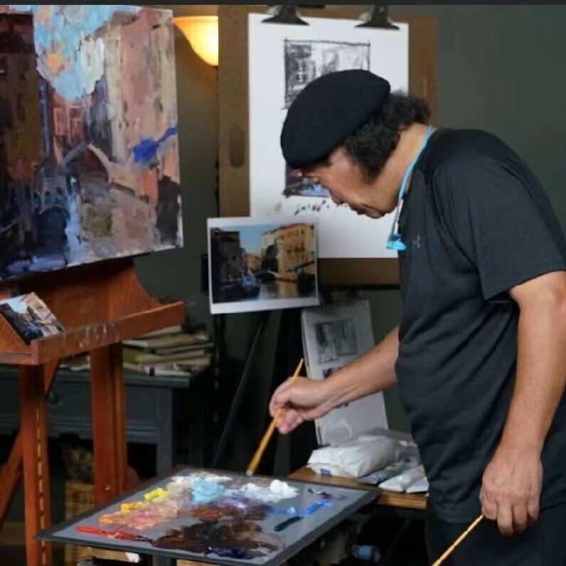 Jove Wang - The artist at work