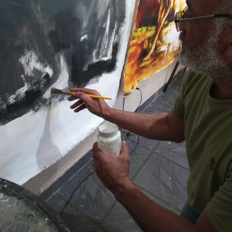 Juvenal Barbosa - O artista no trabalho