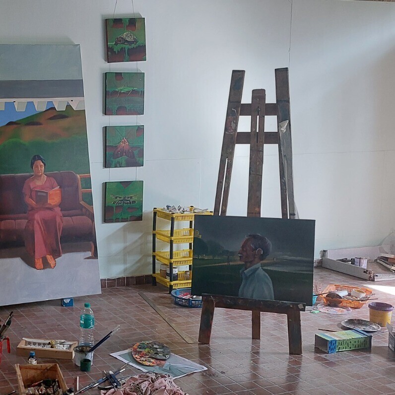 K.Sudheesh Kumar - The artist at work