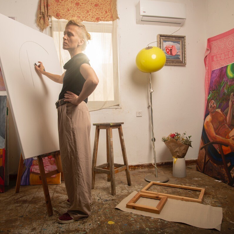 Katia Ansky - The artist at work