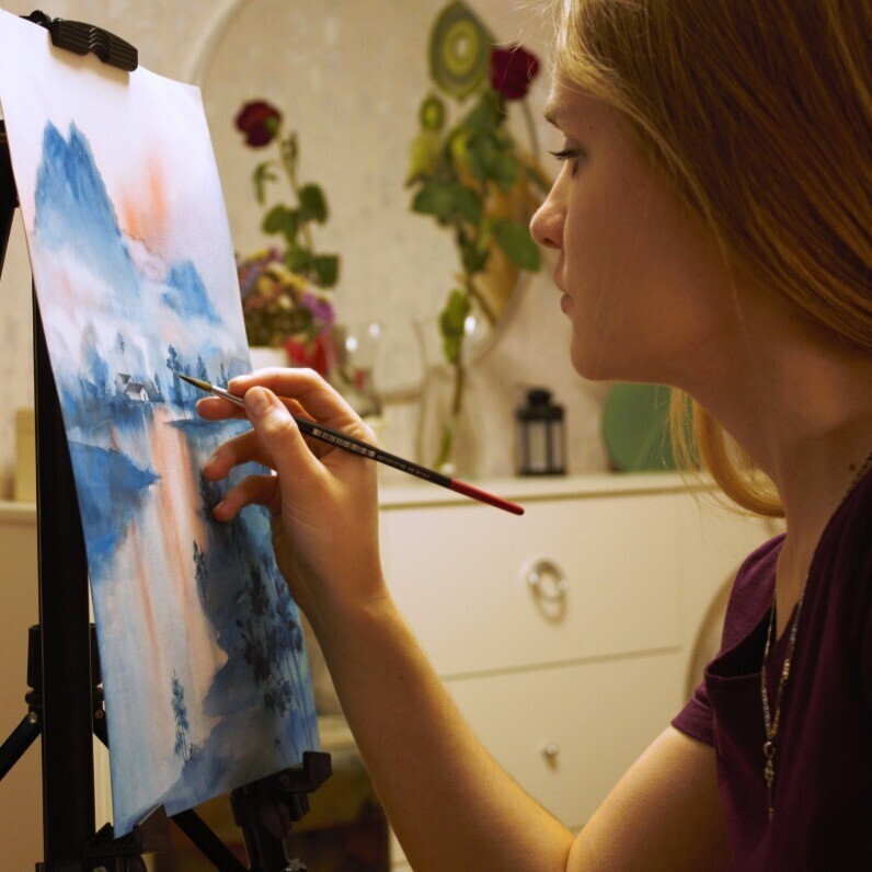 Ekaterina Sypkova (KatrinColourArt) - The artist at work