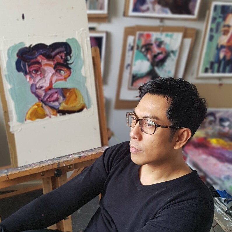 Khairzul Ghani - The artist at work