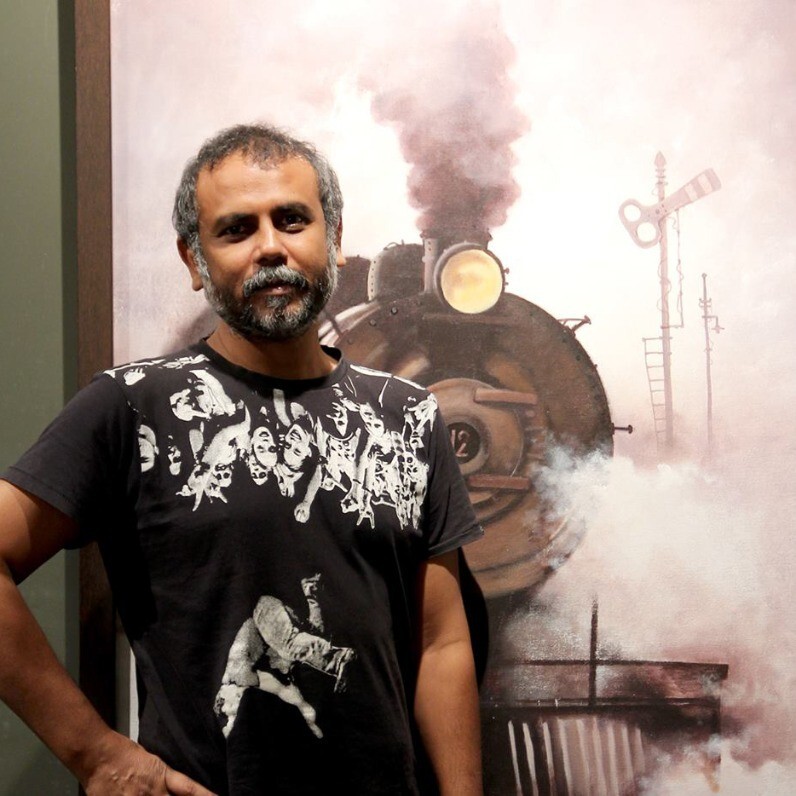 Kishore Pratim Biswas - The artist at work