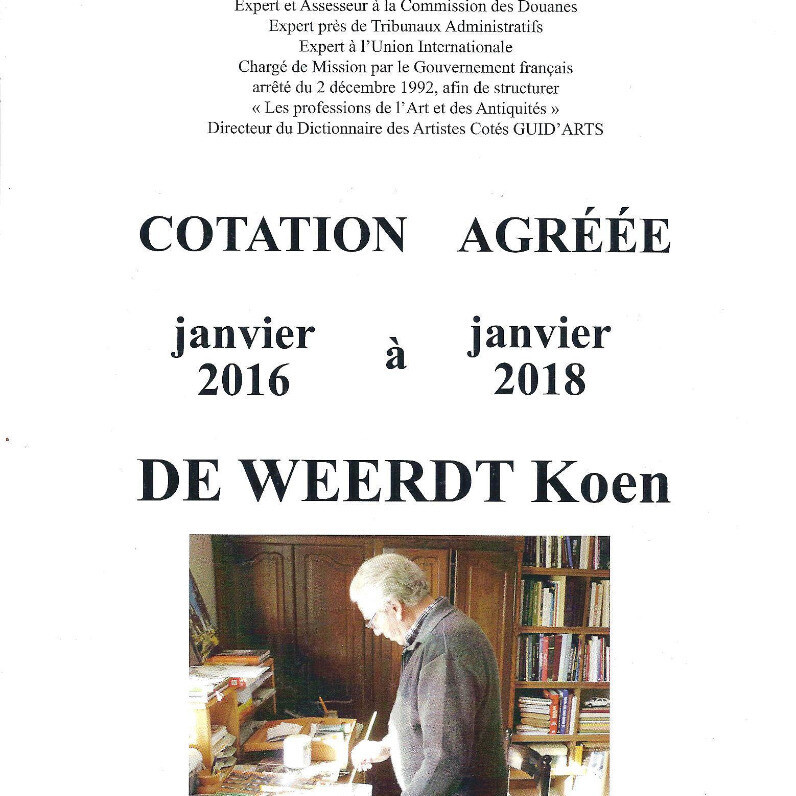 Koen De Weerdt - L'artiste au travail