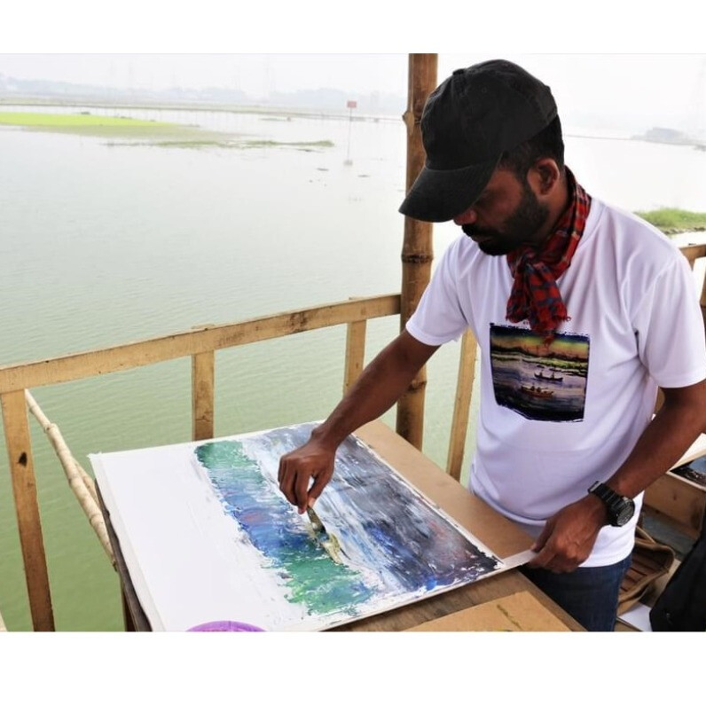 Kuntal Barai - The artist at work