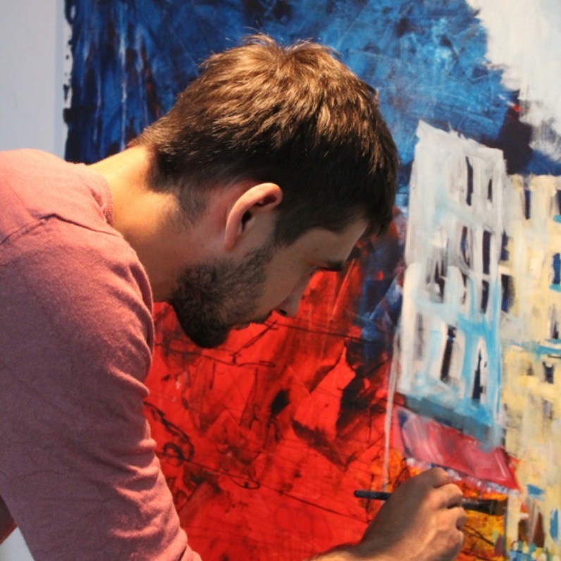 Lukasz Lepik - The artist at work