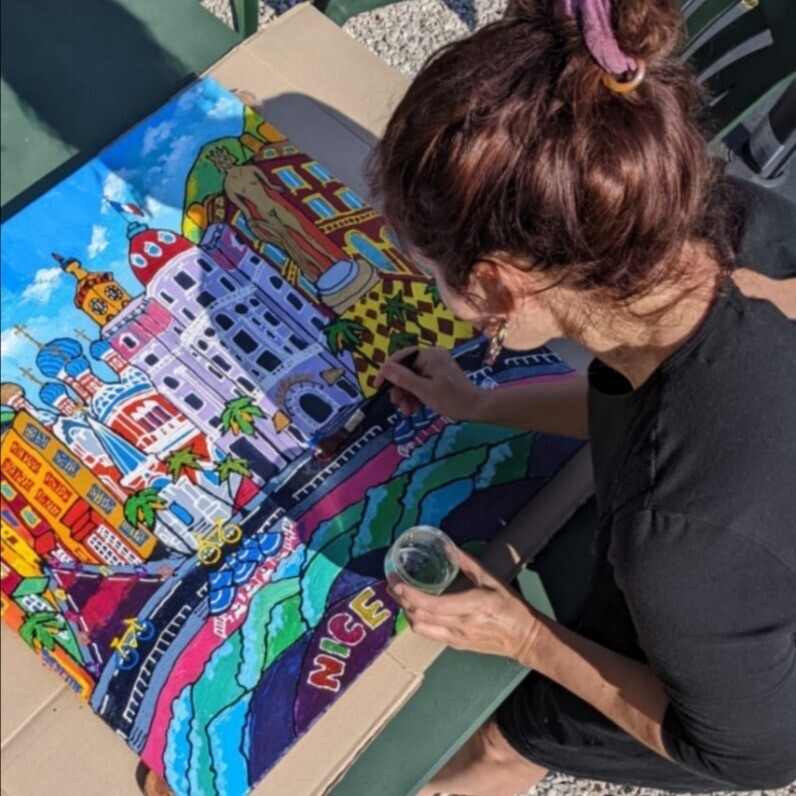 Elena Lanceleux - L'artiste au travail