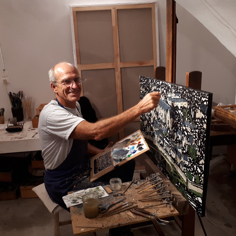Olivier Lavorel - El artista trabajando