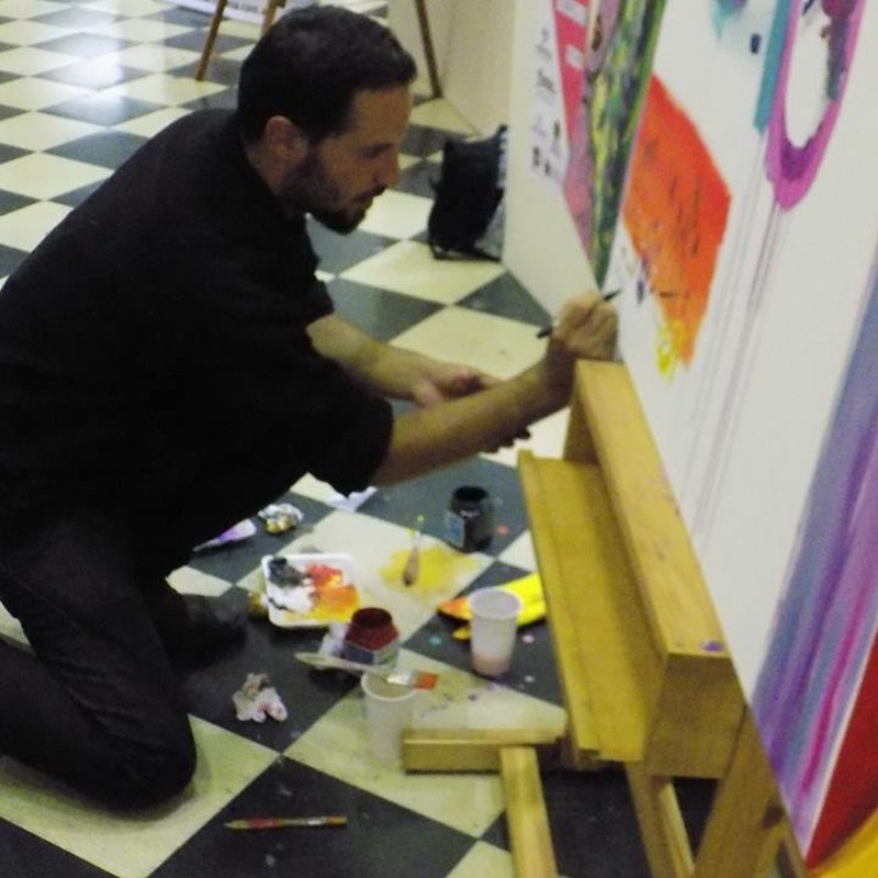 Lazaro Hurtado - The artist at work