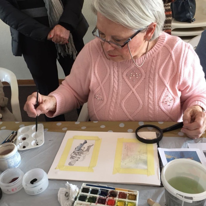 Leonora De Lange - The artist at work