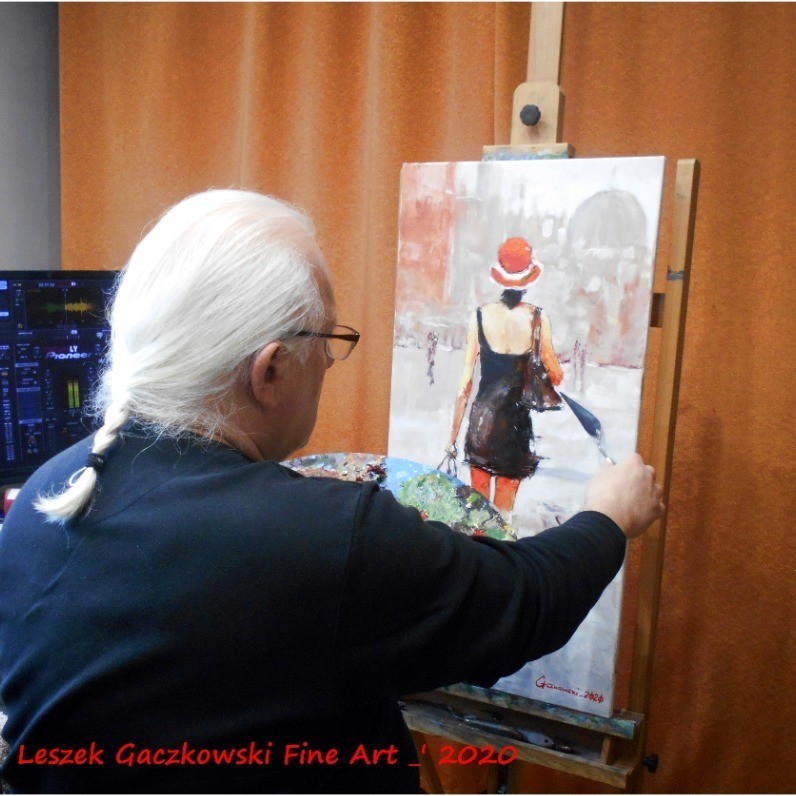 Leszek Gaczkowski - The artist at work