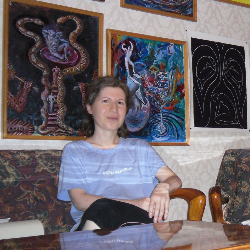 Lia Chechelashvili - De kunstenaar aan het werk