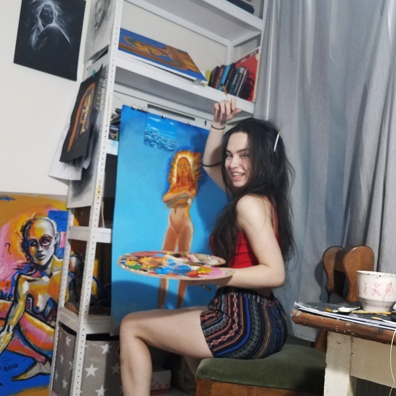 Lika Makaridze - The artist at work