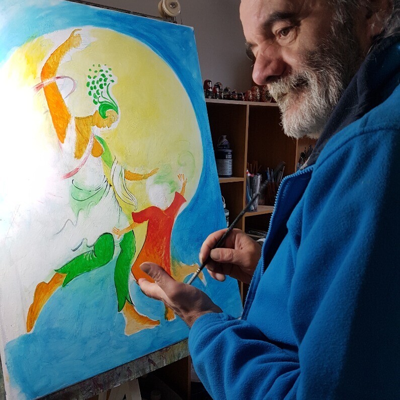 Louis Carvalho - L'artiste au travail