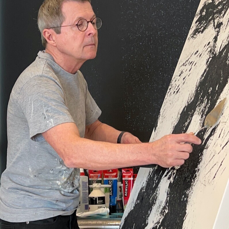 Luc Chaussé (Luc Adrien) - L'artiste au travail