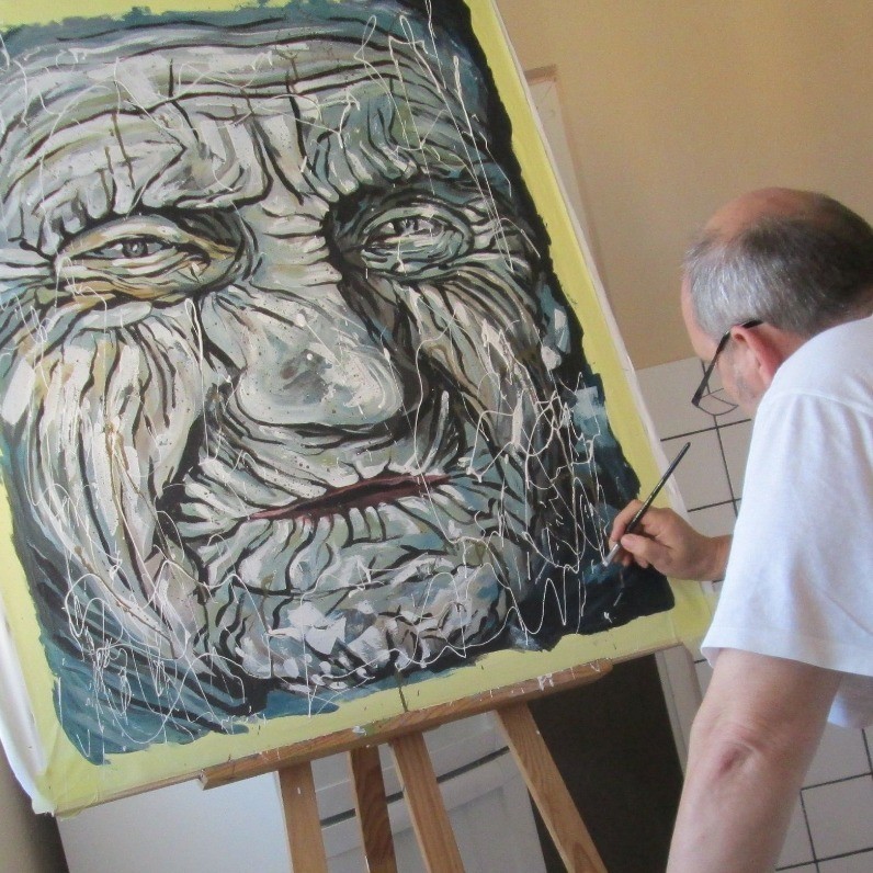 Ludo Sevcik - The artist at work
