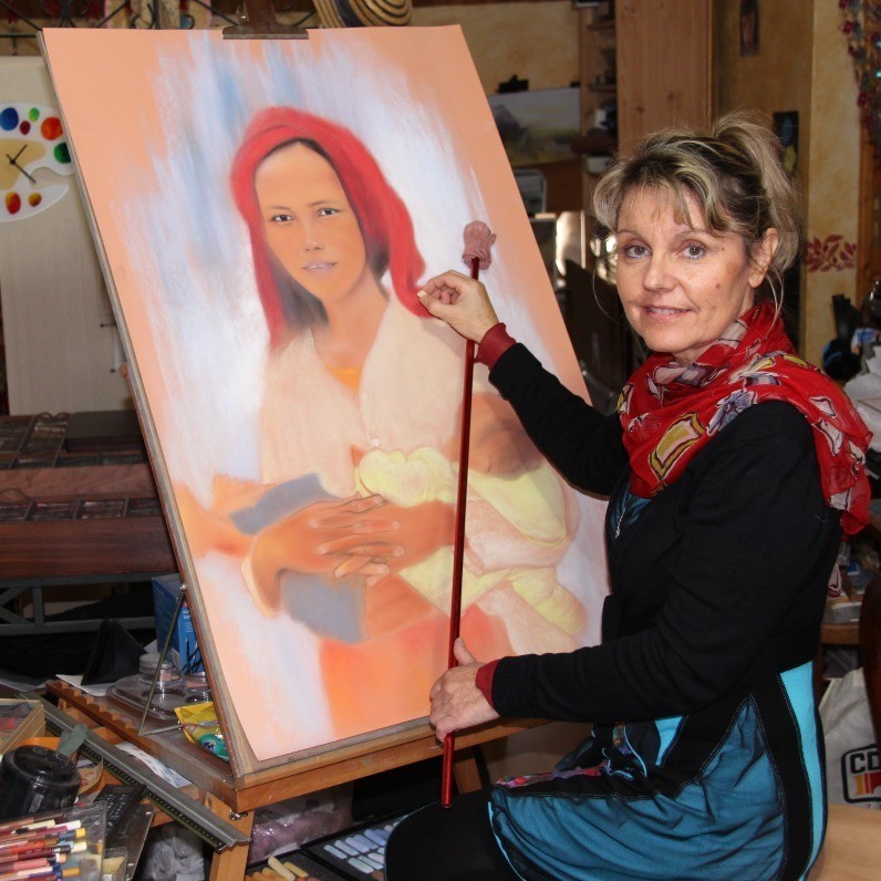 Lysiane Lagauzere - Sanatçı iş başında