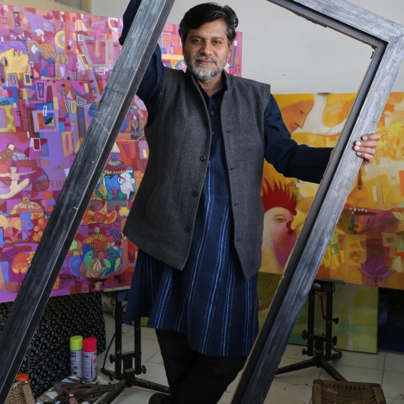 Madan Lal - The artist at work