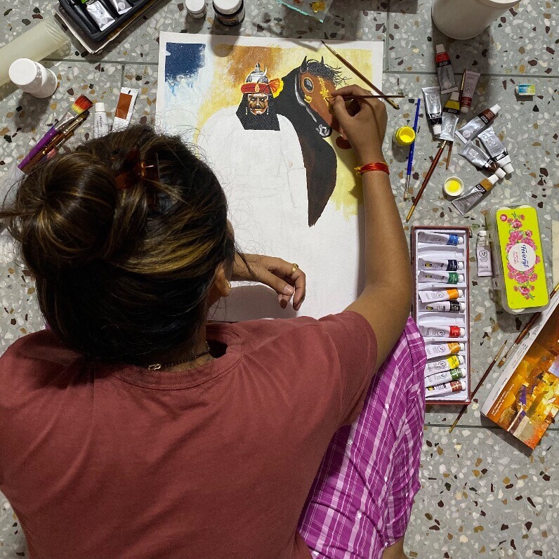 Madhuri Vihan - The artist at work