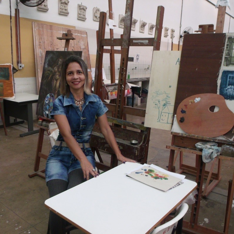 Madrileide Raquel - Der Künstler bei der Arbeit