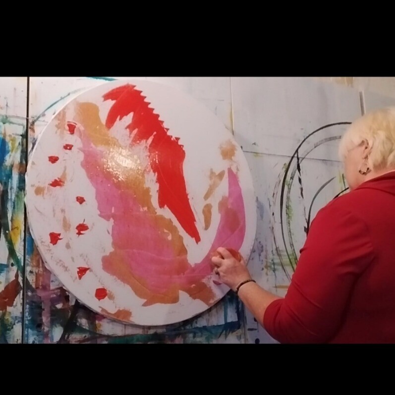 Magda Hoibian - The artist at work
