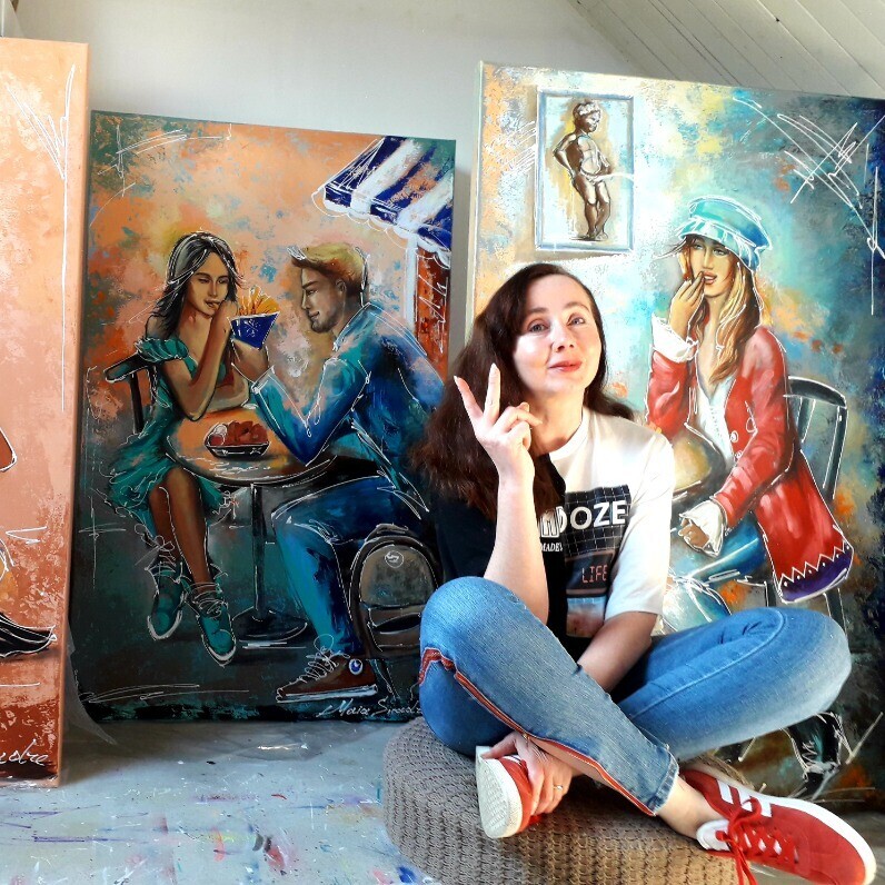 Maia Siradze - De kunstenaar aan het werk