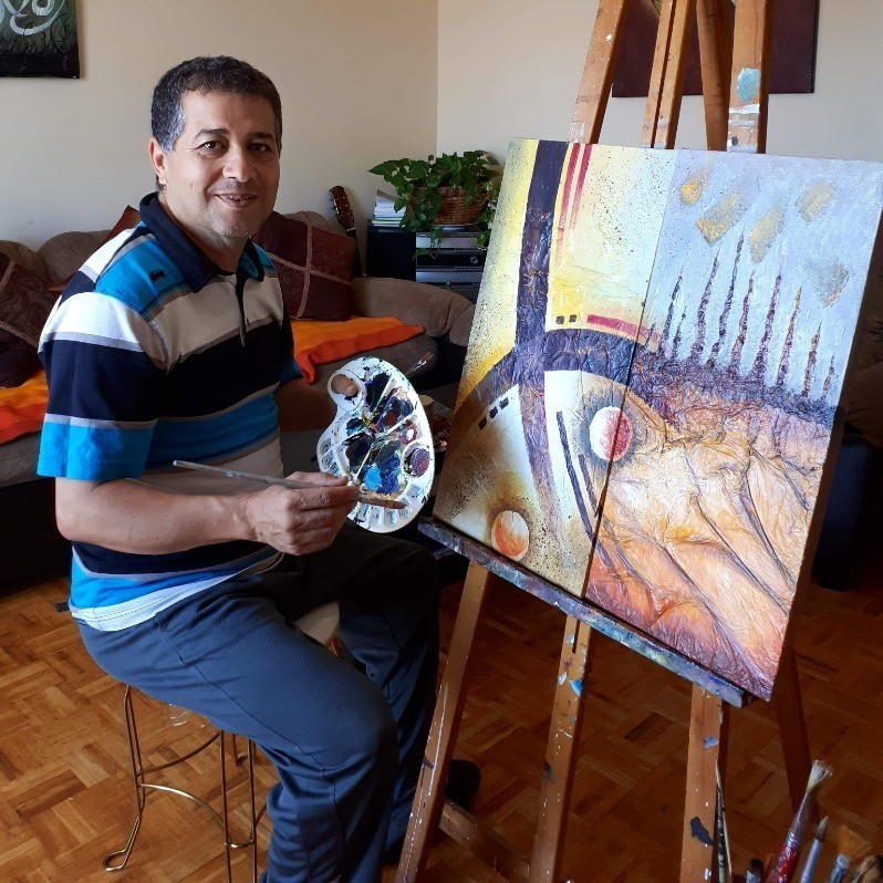 Majid Arekmane - The artist at work