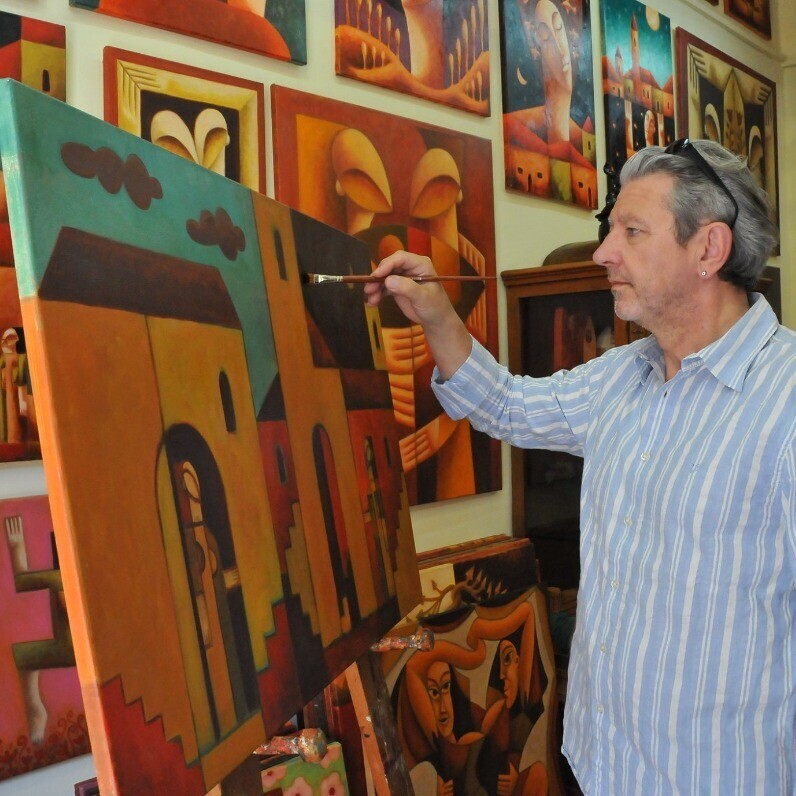 Zsolt Malasits - The artist at work