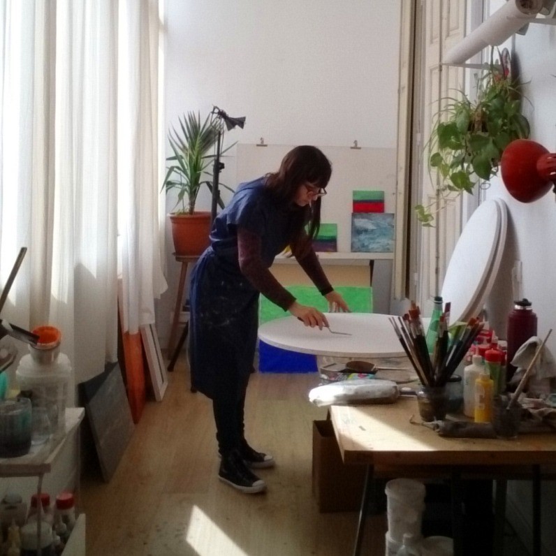 Marcela Jardón - El artista trabajando