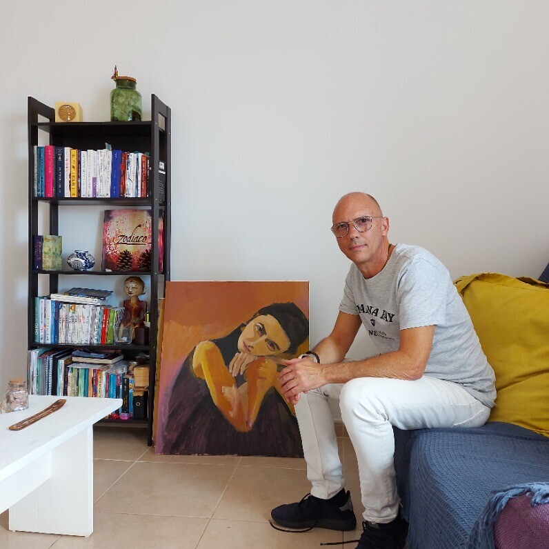 Marcelo Garcia Garcia - El artista trabajando