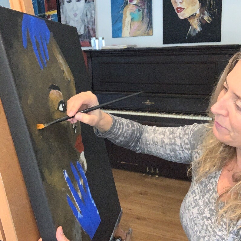 Maria Godinho - The artist at work