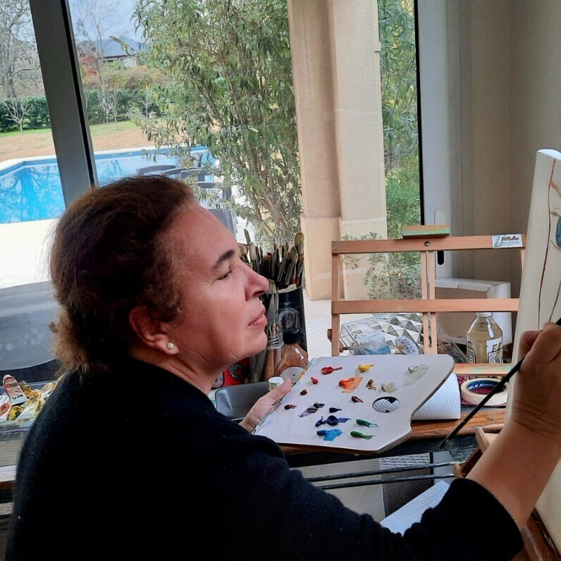Maria Lucrecia Serrat - El artista trabajando
