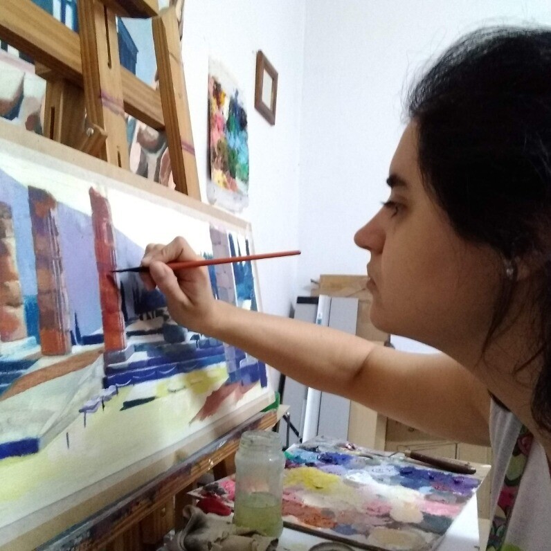 Mariana Molinari - El artista trabajando