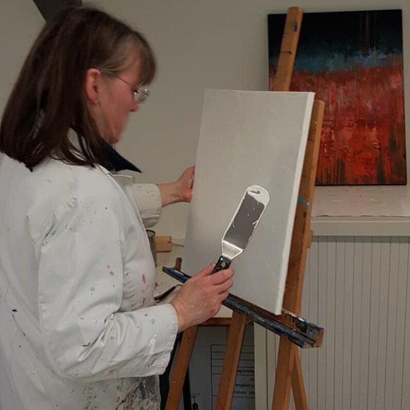 Marie Andrée Hembert - The artist at work