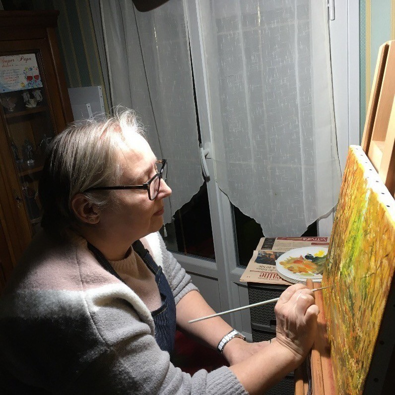 Marie-Ange Fileni - De kunstenaar aan het werk
