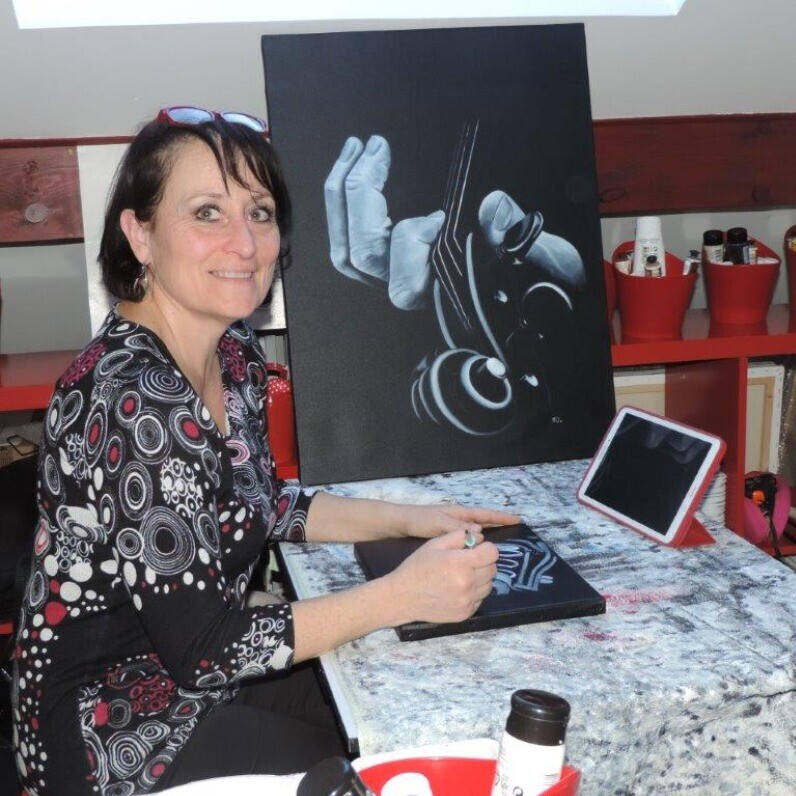 Marie-Jo Coutin - L'artiste au travail