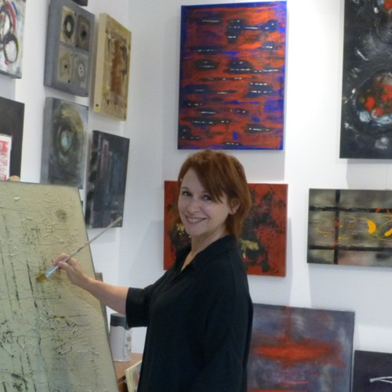 Marie-Odile Alba - L'artiste au travail