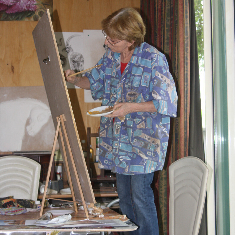 Marilyn Bourgois - The artist at work