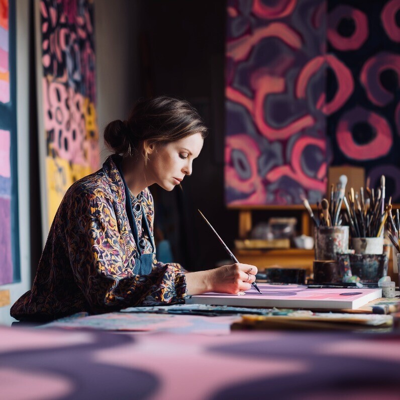 Marina Mark - The artist at work