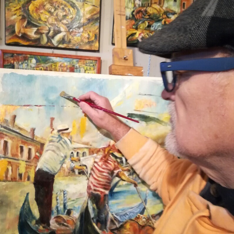 Mario Riva - L'artista al lavoro