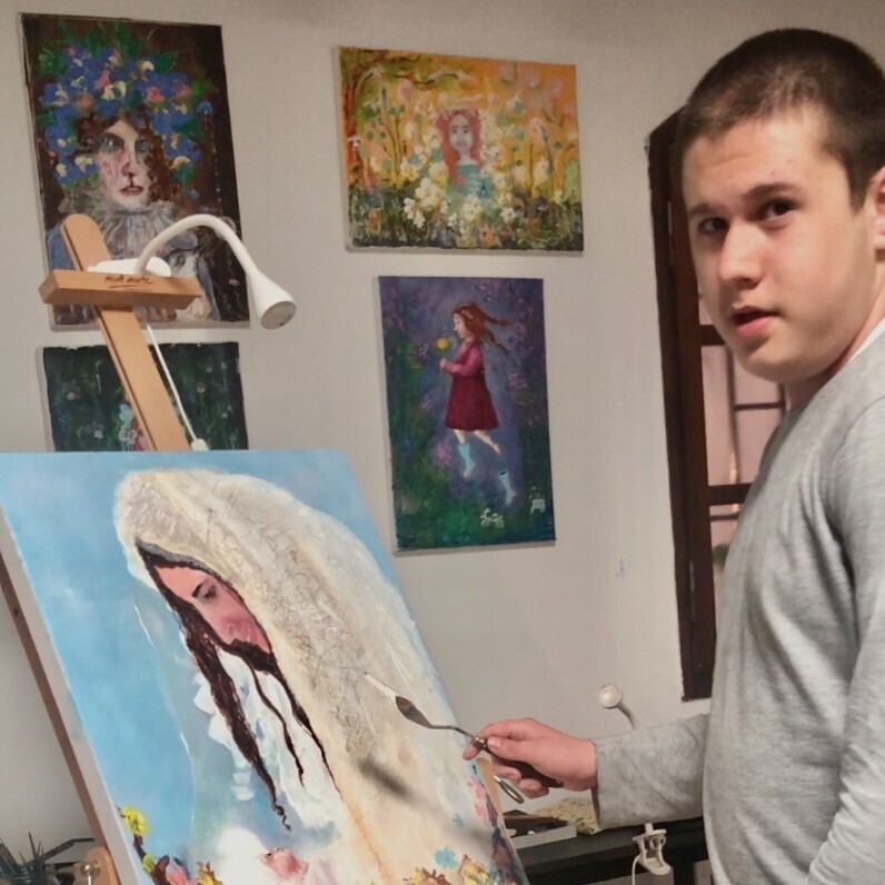 Mark Rafaevich - The artist at work
