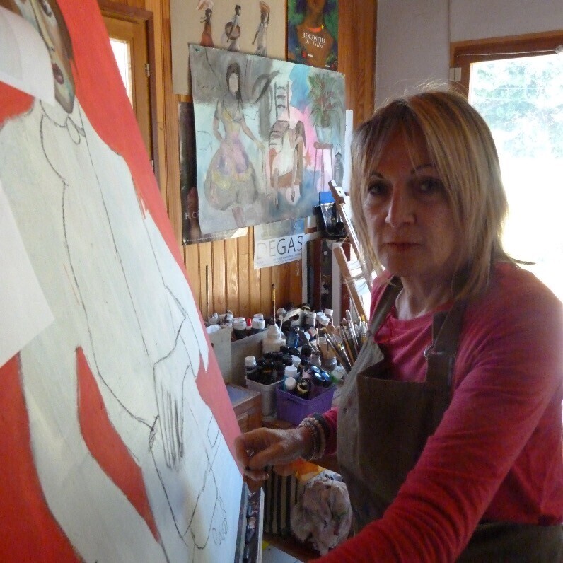 Martine Flory - The artist at work